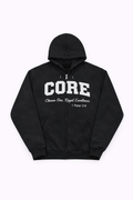 CORE Black Zip Hoodie